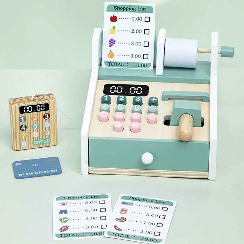 Caisse enregistreuse en bois Montessori – Apprendre en jouant !