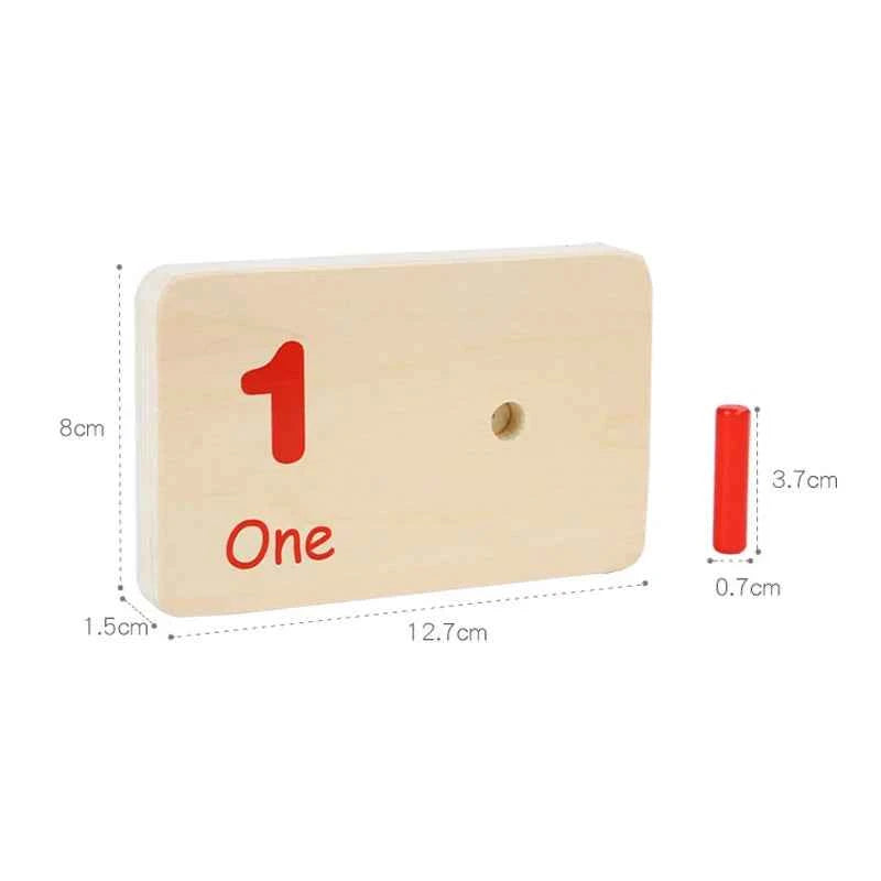 Plateau d’association chiffres et bâtonnets Montessori – Apprendre à compter en s’amusant !