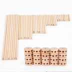 Blocs de construction tête haute en bois – Jeu éducatif Montessori