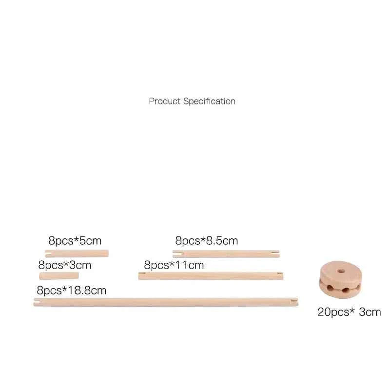 Blocs de construction tête haute en bois – Jeu éducatif Montessori