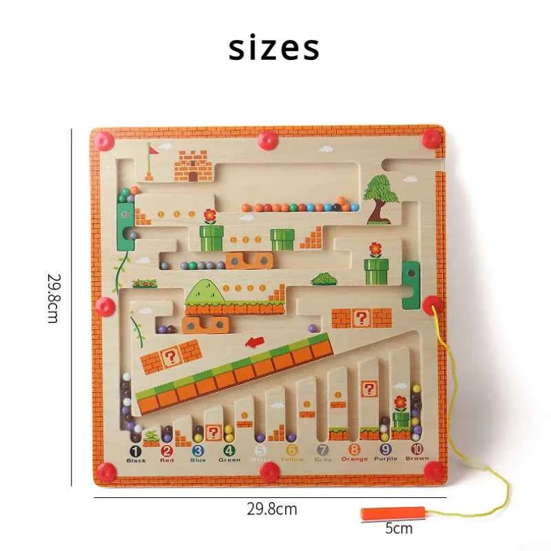 Labyrinthe Magnétique Montessori – Couleurs & Chiffres | Jeu d’Éveil Éducatif