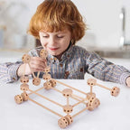 Blocs de construction tête haute en bois – Jeu éducatif Montessori