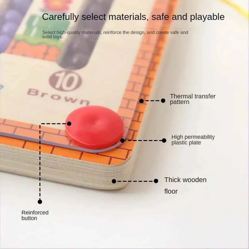 Labyrinthe Magnétique Montessori – Couleurs & Chiffres | Jeu d’Éveil Éducatif