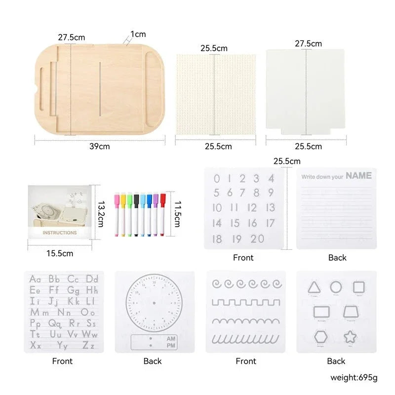 Tableau Sensoriel Montessori en Bois - Maison L&D