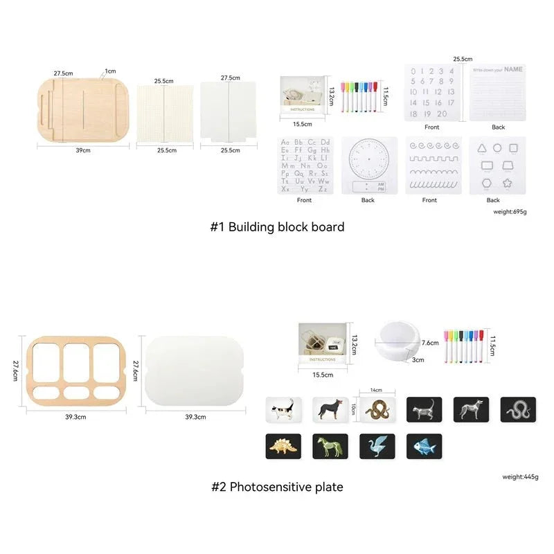 Tableau Sensoriel Montessori en Bois - Maison L&D
