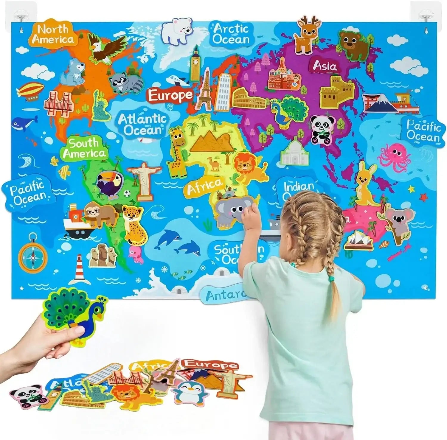 Tableaux Éducatifs en Feutrine  – Jeux Montessori